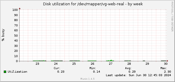 Disk utilization for /dev/mapper/vg-web-real