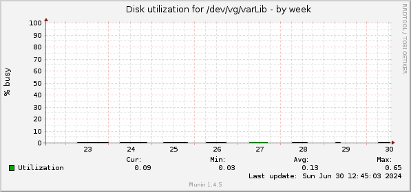 Disk utilization for /dev/vg/varLib