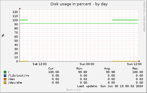 Disk usage in percent