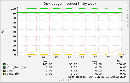 Disk usage in percent